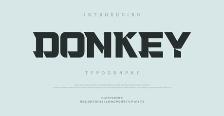 Obraz premium Introducing Donkey Typography Font Style