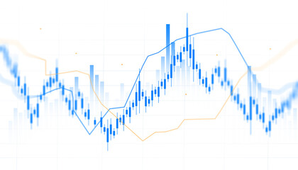 Transparent PNG Stock Market Candlestick Chart with Rising Trend Line Digital Finance Trading and Investment Growth 