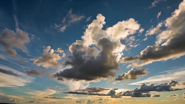 Panoramic view of blue sky and white clouds nature