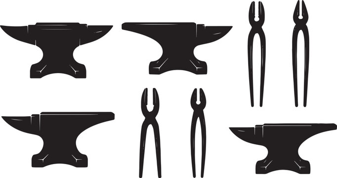 Anvils and Blacksmith Tongs