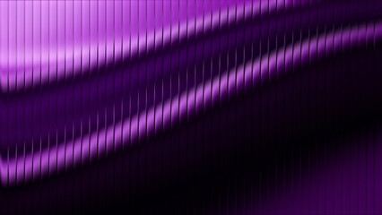 Vivid purple-hued fractal glass ribbed texture with dynamic light reflections, ideal for digital art, backgrounds, and futuristic designs.