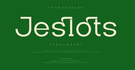 Obraz premium Introducing Jeslots Typography Font Design