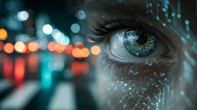 Smart surveillance: enhancing urban safety and traffic flow. Digital transformation. Urban monitoring: subtle enhancements in ai vision for safety. Human machine. Ai collaboration.