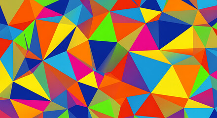 Obraz premium Vibrant colorful geometric triangles pattern background