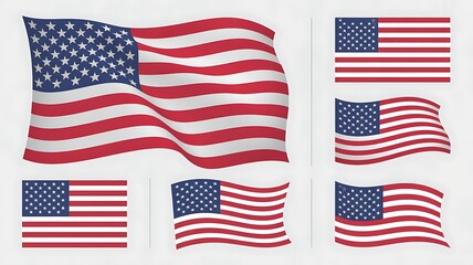Obraz premium american flag in the wind