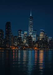 Fototapeta premium City skyline at night.