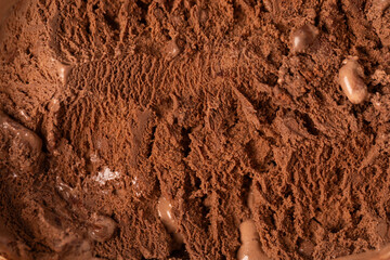Fototapeta premium Chocolate Ice Cream Scoop, close up