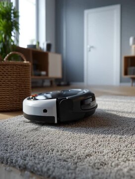 Robot vacuum cleaning room carpet