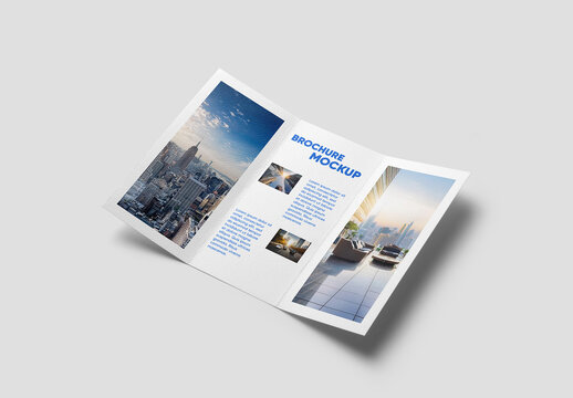 Trifold Perspective Brochure Mockup
