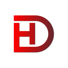 Fototapeta premium Web line modern color full letter logo design 