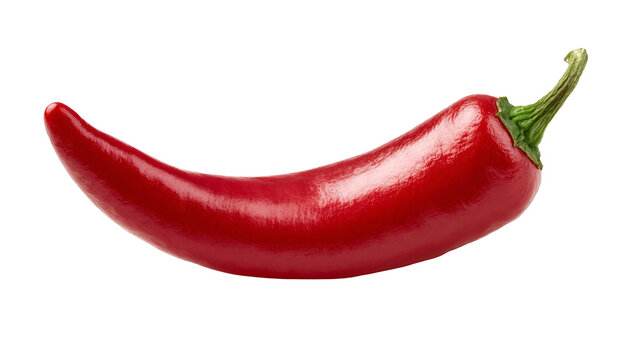 Isolated vibrant red chili pepper, fiery and fresh spice, organic ingredient for hot cuisine