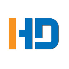 Web line modern color full letter logo design 