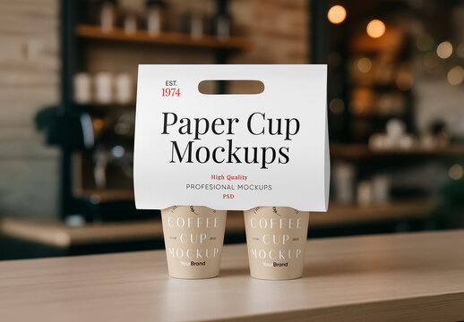 Cups Holder Mockup