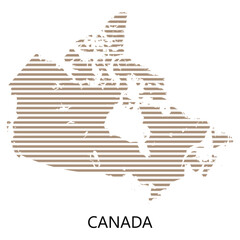Fototapeta premium Canada's Geographic Identity: A minimalist design, lines shape the distinctive outline of Canada, evoking its vast geography and diverse regions.