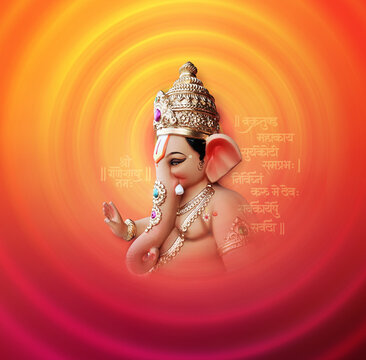 Lord ganpati festival of chaturthi, is one of the best-known and most worshiped god in the Hindu religion lord Ganesha of Indian wedding festival tradition