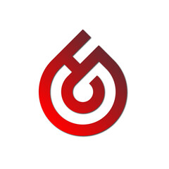 Web line modern color full letter logo design 