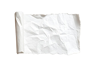 Obraz premium Handmade Off White Paper Texture with Deckle Edges Isolated on Transparent Background.