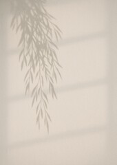 Naklejka premium Minimalist shadow leaves elegance