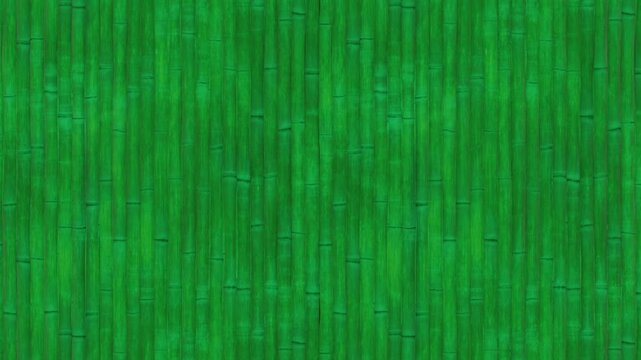 Seamless loop of bamboo stalks scrolling horizontally, 4K, 3d rendering.
