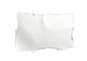 Obraz premium Rough handmade paper texture isolated PNG, natural off-white cardstock with deckle edges for graphic design and creative projects.
