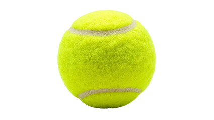 Isolated vibrant yellow-green tennis ball, a fuzzy sports equipment for professional game and leisure activity © Miguel