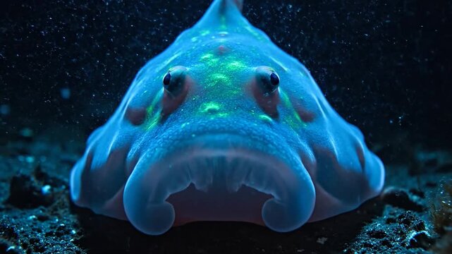 Blobfish Lurking in the Abyssal Depths of the Ocean