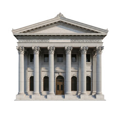 Obraz premium Classical architecture building with grand columns and triangular pediment.