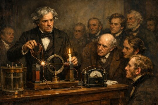 Historical scientific experiment illustration.