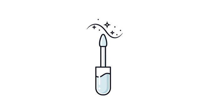 A tube of lip gloss with sparkles.