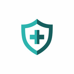 Obraz premium Medical Shield Icon: Symbolizing Healthcare, Protection, and Well-being in Modern Design