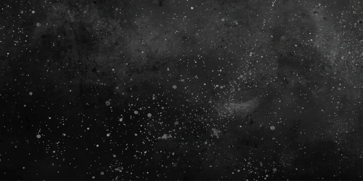 Abstract rain drops on a black window create a starry galaxy effect with dark water droplets mimicking a cold cosmic nebula across a deep blue night sky starfield