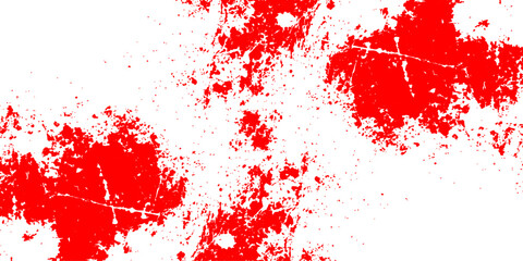 A red grunge background with artistic ink splats and paint splashes creates a textured vector illustration featuring drips and spray spots for a bold Christmas wallpaper design