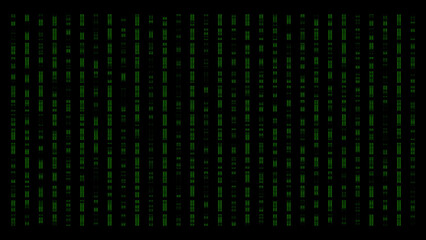 Green digital scan column texture with vertical dotted lines and matrix style noise on black