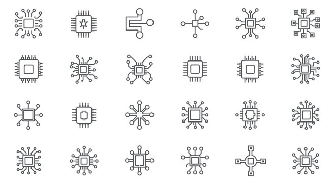 Various electronic circuit board designs.