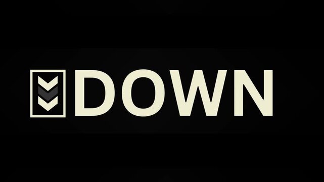 Industrial Style Downward Arrow Motion Graphic for UI Navigation