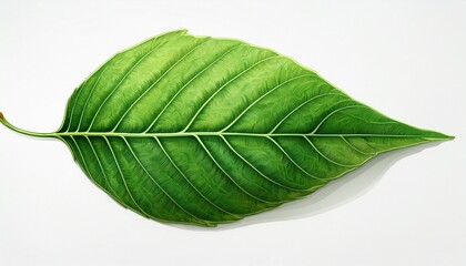 Obraz premium green leaf isolated on white background