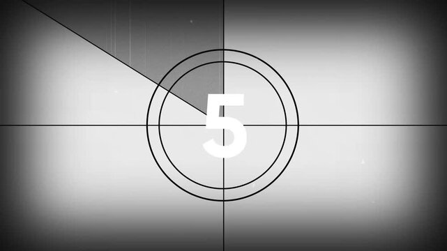 10 seconds realistic vintage old movie countdown intro animation - sepia toned with film shake and dust and scratches. Countdown movie from 10 to 0 number. 4k video animated concept
