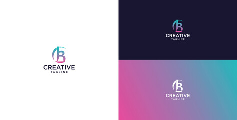 smart bulb logo icon. bulb logo technology. initial logo design B © micky_adb01