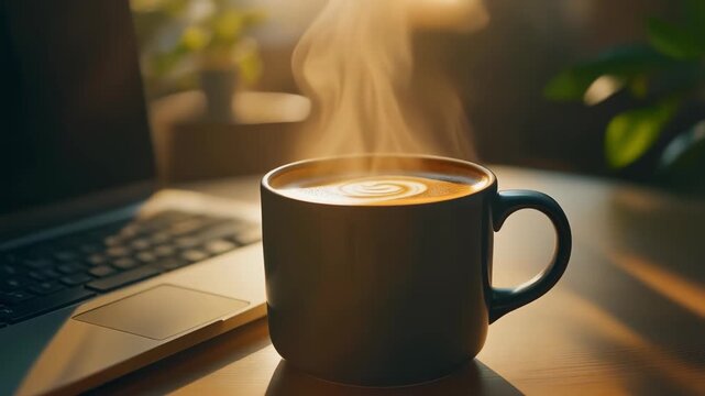 Morning Coffee Workspace