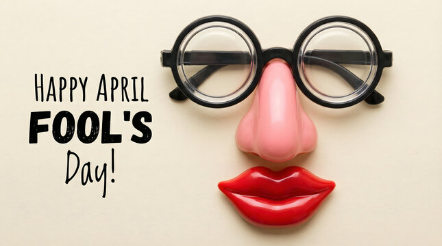April Fools Day funny prank disguise glasses with nose and lips