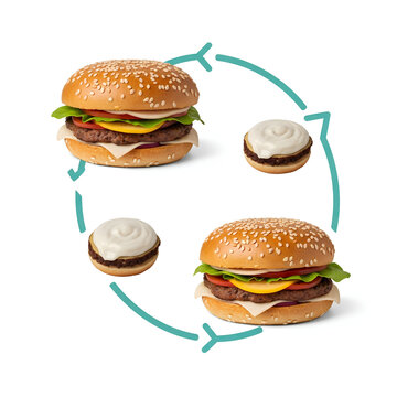 Delicious Double Cheeseburger Meal with Small Burger Bites.