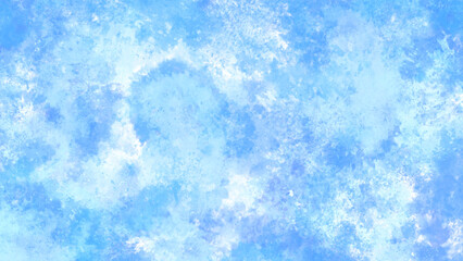Obraz premium ブルー水彩テクスチャ背景 柔らかなにじみの抽象ペイントアート背景素材 / Blue watercolor texture soft abstract painted background 