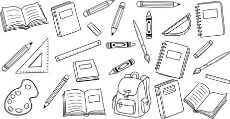 School supplies illustration