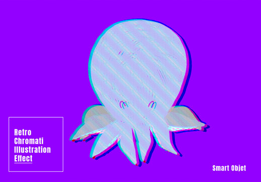 Retro Chromatic Illustration Effect