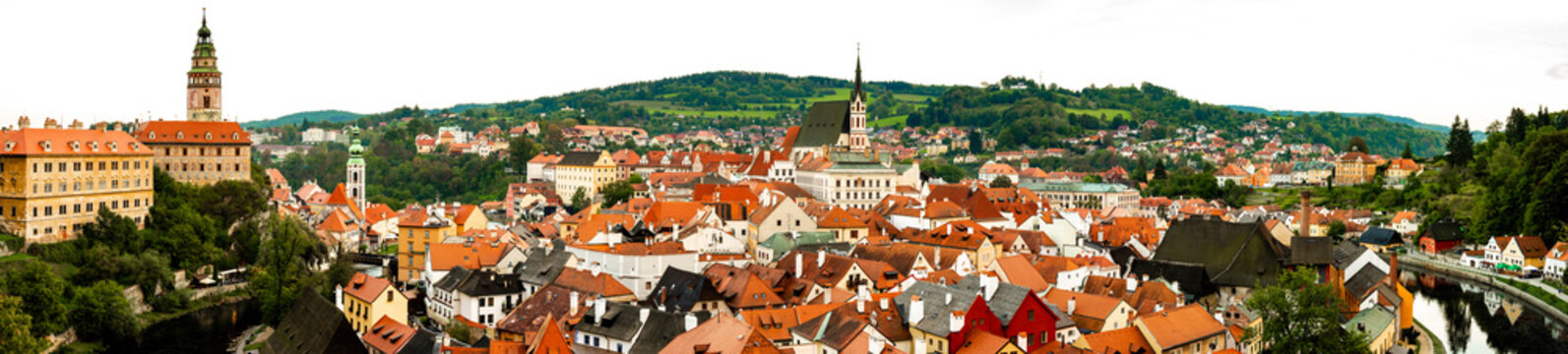 Panoramic View Of Old Town Cesky Krumlov