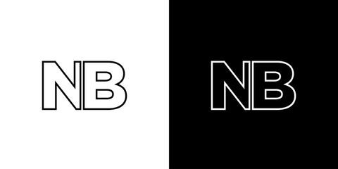 Letter N and B, NB logo design template. Minimal monogram initia © SolaruS