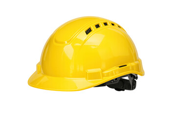 Fototapeta premium Yellow construction safety hard hat protecting workers