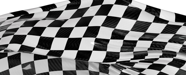 Abstract close up of a checkered flag waving in the wind. Representing speed, finish, triumph and celebration of victory