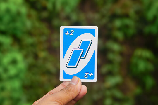 UNO Plus two card or Blue draw two card UNO