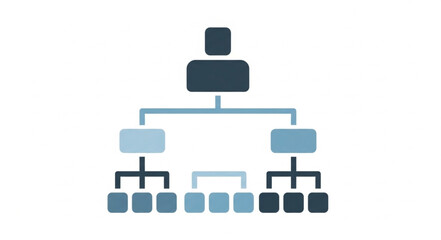 Fototapeta premium Organizational Chart Showing Hierarchy and Structure.